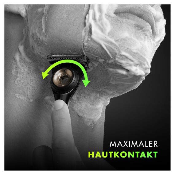 Gillette Labs Nassrasierer Herren, Rasierer mit Reinigungs-Element + Reise-Etui zur Aufbewahrung für unterwegs + 2 Rasierklingen, Premium-Magnetdock