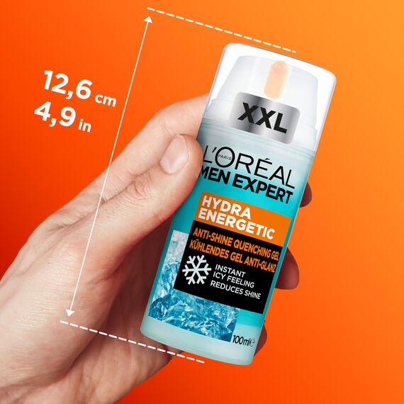 L'Oréal Men Expert XXL kühlende Gesichtspflege Anti-Glanz für Männer, Erfrischendes und mattierendes Gesichtsgel, Gesichtscreme für Herren, Hydra Energy, [Amazon Exclusive], 1 x 100 ml