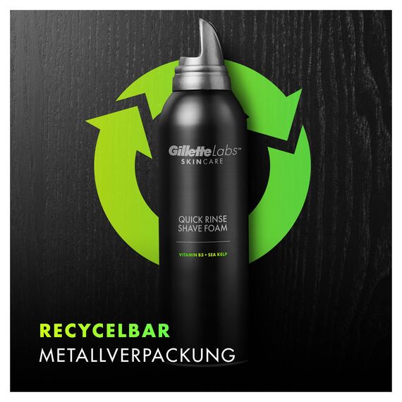 Gillette Labs Bartpflege Rasierschaum Männer (240 ml), Hautpflege durch Schutz und Kühlung der Haut, Geschenk für Männer