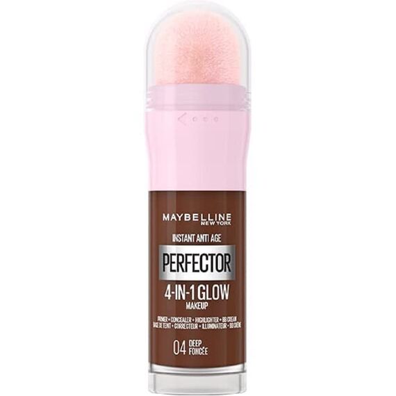 Maybelline New York Instant Anti Age Rewind Perfector, 4-in-1 Glow Primer, Concealer, Highlighter, selbstanpassende Farbtöne, gleicht den Hautton mit einem Glow Finish aus, Farbton:04 Deep