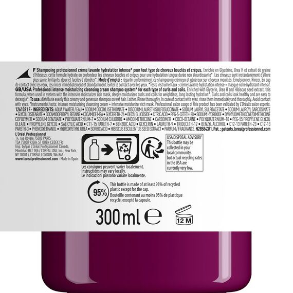 L'Oréal Professionnel Haarshampoo für welliges und lockiges Haar, Serie Expert, Curl Expression Intense Moisturizing Cleansing Cream, 300ml