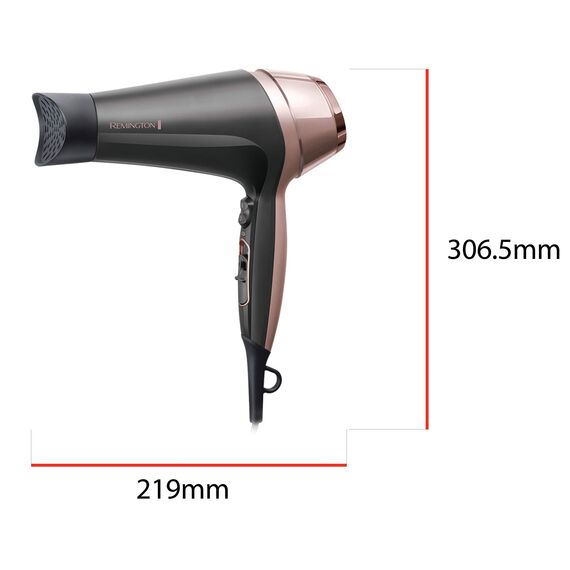Remington Haartrockner Ionen [Locken & Wellen & Glatt] Curl-Straight (2200W, inkl 3 Stylingaufsätze: konisch & Locken-Stylingdüse & Diffusor, 45mm Rundbürste & Klammern, 3 Heiz-& 2 Gebläsestufen)D5707