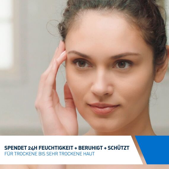 CeraVe Feuchtigkeitsspendende Nachtcreme für normale bis trockene Haut, mit 3 essentiellen Ceramiden und Hyaluron 2x 52 ml