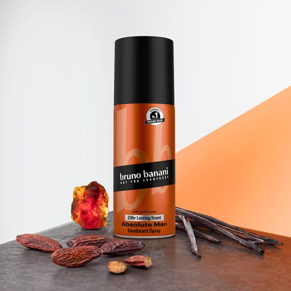 Bruno Banani Fragrance Absolute Man Deo-Bodyspray, Körperspray mit orientalisch-würzigem Herrenduft, 24h lang anhaltend, 150 ml