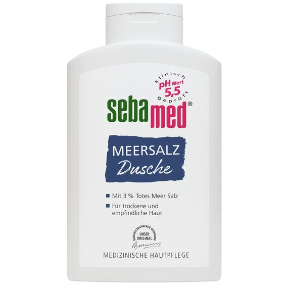 SEBAMED Meersalz Dusche 400 ml, Duschgel für Männer und Frauen, seifenfreie Reinigung für empfindliche und trockene Haut, ohne Mikroplastik