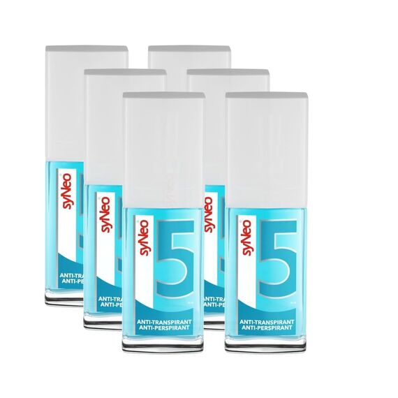 syNeo 5 Antitranspirant Deo Pumpspray – 5-Tage-Wirkung – gegen starkes Schwitzen, Schweiß & Geruch – dermatologisch getestet – für Damen & Herren – Made in Germany – 6er Pack (6 x 30 ml)