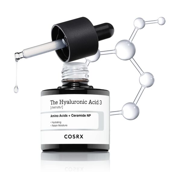 COSRX Pure Hyaluronic Acid 3% Serum, Reines Hyaluron Serum hochdosiert - mit reiner Hyaluronsäure & Ceramide, Anti Aging & Anti Falten Feuchtigkeitspflege, für alle Hauttypen, Korean Skincare