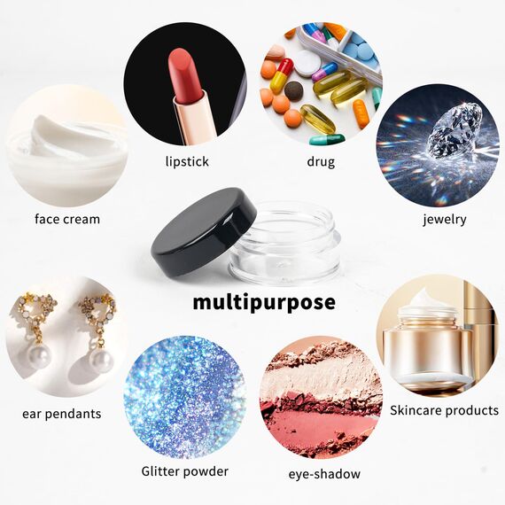70 Stück döschen,döschen 5ml,döschen mit deckel,dosen für lippenbalsam döschen,kleine tiegel für lippenbalsam,mini cremedose leer,probenbehälter,cremedosen zum befüllen,salbendöschen,kosmetikdosen