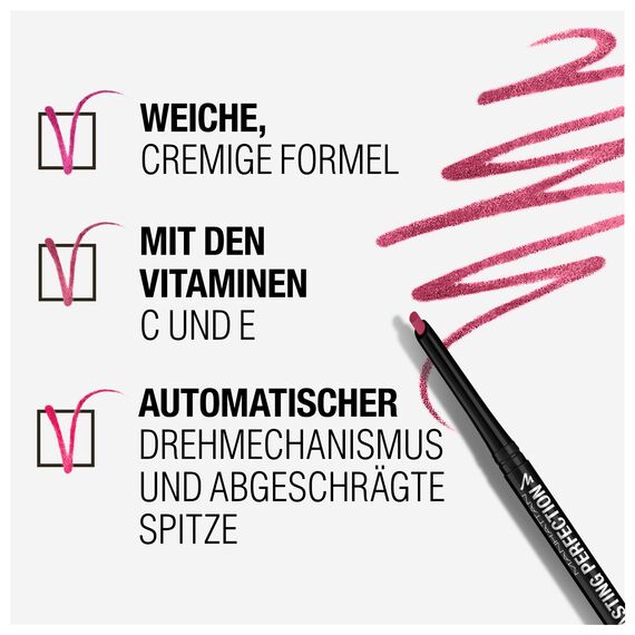 Manhattan Lasting Perfection Lipliner, Fb. 70 Pink Enchantment, langanhaltender und deckender Konturenstift, 2 g, 1 stück (1er Pack)