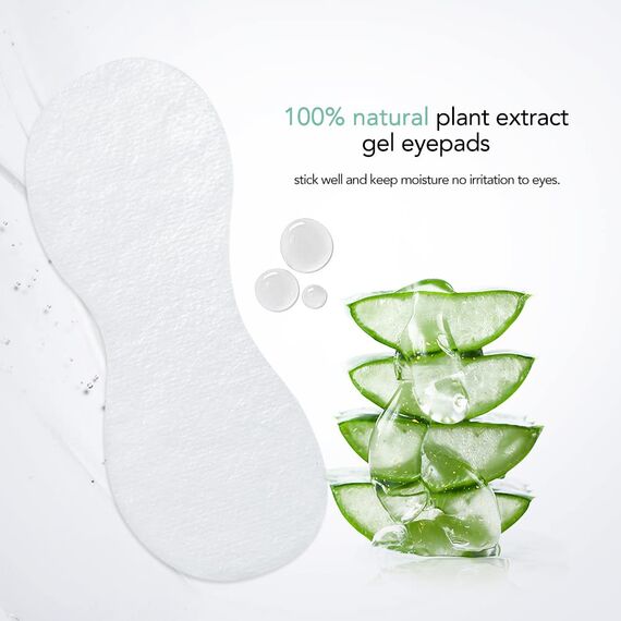 Lunamoon Augenpads für Wimpernverlängerung Wimpern Pads Wimpernverlängerung Pad Eyelash Pad Wimpern Färben Pad Wimpernlifting Pad Eye Gel Patch for Eyelash Extensions 50Paar(Gourd White)