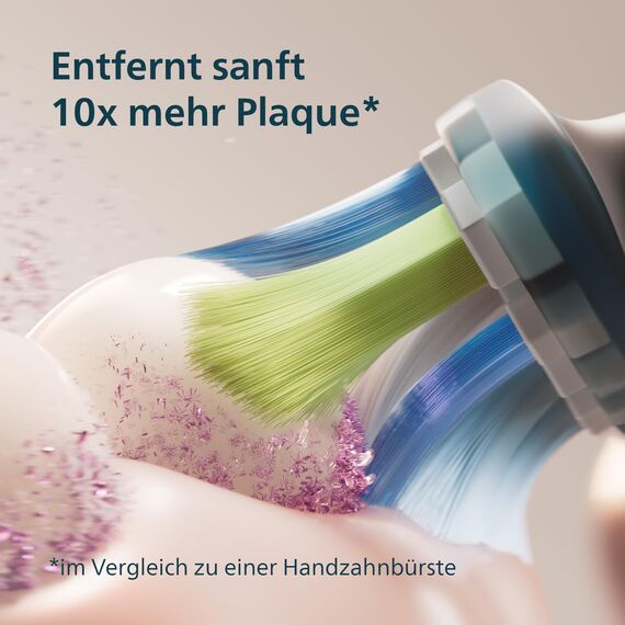 Philips Sonicare DiamondClean elektrische Zahnbürste der 9000er Serie – Schallzahnbürste, sauberere Zähne und Mundpflege mit 4x C3 Premium Plaque Defense-Bürstenköpfen, Aquamarine (Modell HX9911/89)