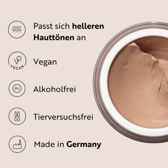 M. Asam Magic Finish Porcelain Teint LSF 30 Make-up (30ml), 4-in-1 Mousse: Primer, Puder & Concealer mit optimaler Deckkraft & mattem Finish - für helle Haut.