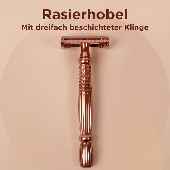 Wilkinson Sword Intuition Roségold Damenrasierer für die alltägliche Pflege, 1 wiederverwendbarer Rasierer und 10 Klingen