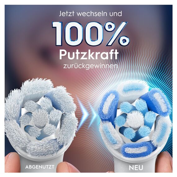 Oral-B iO Ultimative Reinigung Aufsteckbürsten — ORIGINAL Zahnbürstenaufsatz für Elektrische Oral-B iO Zahnbürsten — Ersatzbürsten, Bürstenköpfe für Tiefenreinigung & Plaqueentfernung — Weiß, 8 Stück