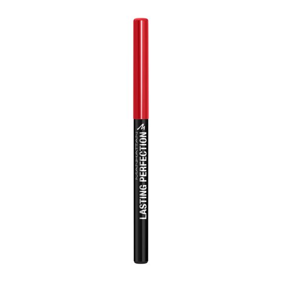 Manhattan Lasting Perfection Lipliner, Fb. 24 Red Diva, langanhaltender und deckender Konturenstift, 2 g, 1 Stück (1er Pack）