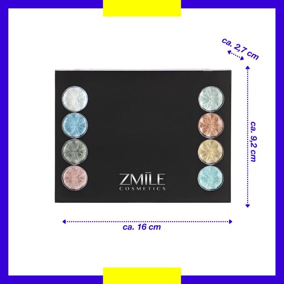 ZMILE COSMETICS Diamonds Beauty Box vegane Kosmetik mit Spiegel - Kleines Make Up Set für Unterwegs, zum Reisen und Verschenken