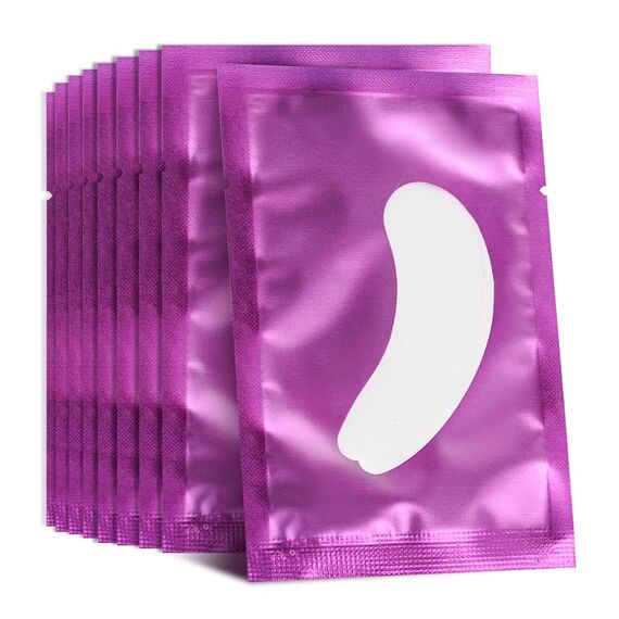 Lunamoon Augenpads für Wimpernverlängerung Wimpern Pads Wimpernverlängerung Pad Eyelash Pad Wimpern Färben Pad Wimpernlifting Pad Eye Gel Patch for Eyelash Extensions 50Paar(Willowleaves Purple)