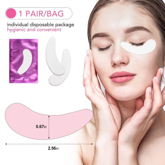 Lunamoon Augenpads für Wimpernverlängerung Wimpern Pads Wimpernverlängerung Pad Eyelash Pad Wimpern Färben Pad Wimpernlifting Pad Eye Gel Patch for Eyelash Extensions 50Paar(Willowleaves Purple)