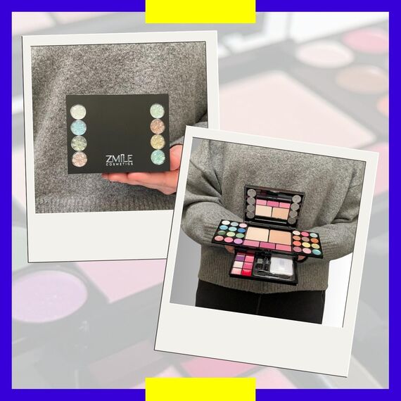 ZMILE COSMETICS Diamonds Beauty Box vegane Kosmetik mit Spiegel - Kleines Make Up Set für Unterwegs, zum Reisen und Verschenken