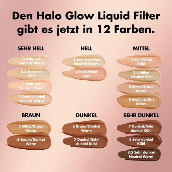 e.l.f. Halo Glow Liquid Filter, Teint-Booster für einen strahlenden, weich fokussierten Blick, mit Hyaluronsäure, vegan und frei von Tierversuchen, 7 Deep/Rich
