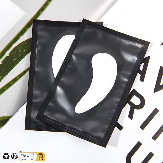 Lunamoon Augenpads für Wimpernverlängerung Wimpern Pads Wimpernverlängerung Pad Eyelash Pad Wimpern Färben Pad Wimpernlifting Pad Eye Gel Patch for Eyelash Extensions 50Paar(Willowleaves Black)