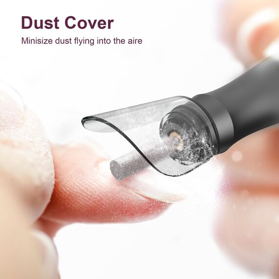 Nagelfräser für Gelnägel Kabellos, Auriox Elektrische Nagelfeile Fräser für Gelnägel, USB Wiederaufladbare, 25000u/min 3 Geschwindigkeitsstufen einstellbar, Maniküre Pediküre Set, Nail Drill