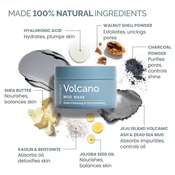 Dead Sea Mud Mask for Face Care - Body Mud Mask with Hyaluronsäure for Women and Men - Pore Minimizer Skin Care - Teep Cleansing Skin Purifying Face Mask for Mitesser, Oily Skin - 8.1oz/240g