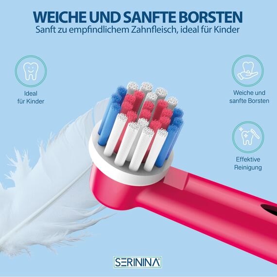 Oral b Aufsteckbürsten Kinder, Kompatibel, Kinder Aufsteckbürste, Zahnbürstenaufsatz Kids