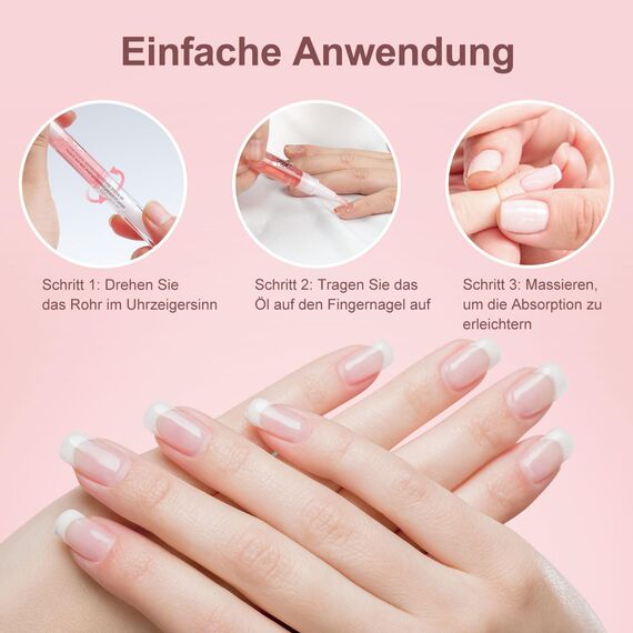 Nagelöl Stift, AISEELY Cuticle Oil Nagelhautöl für Nägel, 8 Stück Nagelpflegestift Nagelhaut-Öl-Stift mit Vitaminen, Nagelpflege Nagellack, für die Reparatur von Rissigen und Trockenen Nägeln