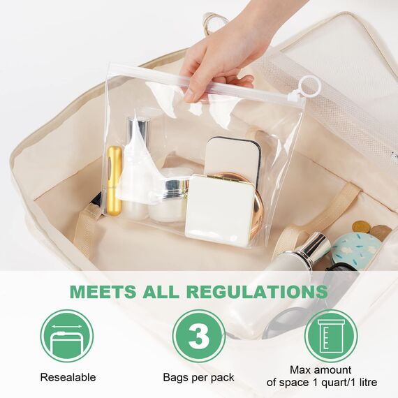OSDUE Transparenter Kulturbeutel, 4 Stück Eva-Tasche Wasserdicht, Aufbewahrungstasche Beutel für Kosmetik, Kosmetiktasche Reisetasche für Flüssigkeiten im Koffer