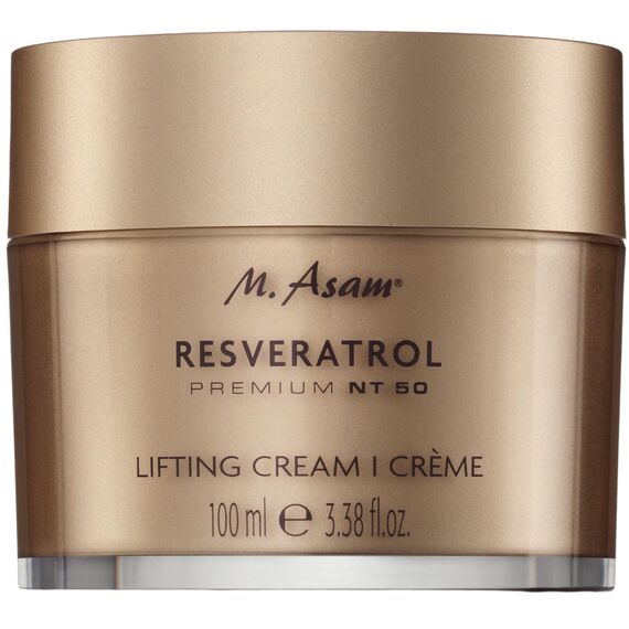 M. Asam Resveratrol Premium NT50 Lifting Crème XXL (100ml) – Anti Aging Crème mit Resveratrol für glatte & sichtbar geliftete Haut – Hyaluron Creme, Gesichtspflege für jeden Hauttyp