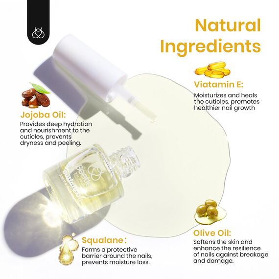 Beetles 7,5 ml Nagelhautöl und Öl für beschädigte Nagelhaut, stärkere Nägel, Spa- und Handmaniküre-Grundausstattung für reparierte dünne Nägel