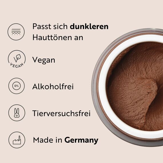 M. Asam MAGIC FINISH Make-up Mousse Deep Teint (30ml) – 4-in-1 : Primer, Puder, Concealer & Makeup, kaschiert Augenringe, Rötungen & Fältchen, mattiert den Teint - für dunklere Haut, vegane Beauty