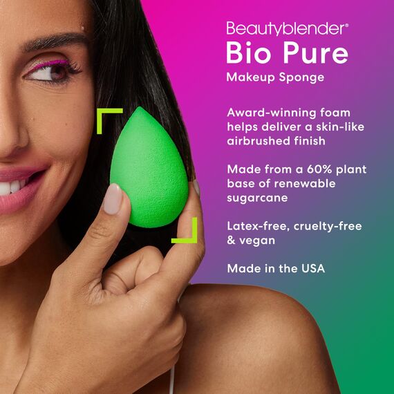 BeautyBlender Bio Pure Ei Latexfrei Schwämmchen makellos für flüssige Grundierung Creme Puder, 1 stück