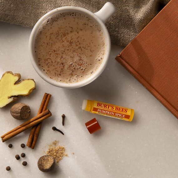 Burt's Bees Geschenkset | Lippenbalsam-Set mit Bienenwachs und Vitamin E | 100 % natürlichen Ursprungs | Chai Tea, Kürbisgewürz, Vanille-Ahorn, Granatapfel | 4 x 4,25 g