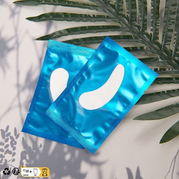 50 Paar Augenpads für Wimpernverlängerung Wimpern Pads Wimpernverlängerung Pad Augenpads Wimpern Lint Free Eye Gel Patch Eyelash Extension Pads Wimpernlifting Pad Lash pads (Willowleaves Blue)