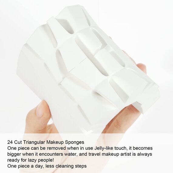 AUAUY 48 PCS Make up Schwamm Set, Latexfrei Kosmetik Schwämmchen, Klein Wiederverwendbarer Beauty Blender Makeup Schminkschwämmchen für Flüssigkeit Foundation Puder Sonnenschutz und Creme (Weiß)