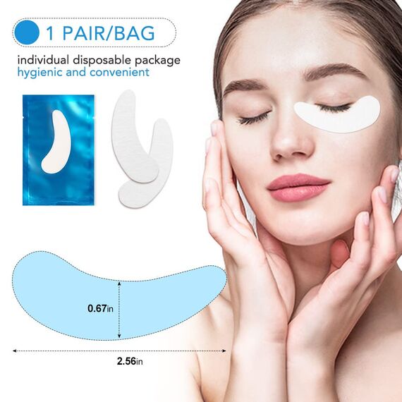 50 Paar Augenpads für Wimpernverlängerung Wimpern Pads Wimpernverlängerung Pad Augenpads Wimpern Lint Free Eye Gel Patch Eyelash Extension Pads Wimpernlifting Pad Lash pads (Willowleaves Blue)
