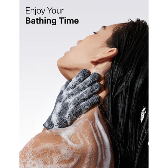 Yiclick 4 Stück Peelinghandschuh Peeling Handschuhe - Exfoliating Gloves, Körperpeeling Peeling Körper Gesicht, Badeschwamm, Duschschwamm, Peeling Luffa Schwamm Waschlappen Rückenbürste Badezubehör