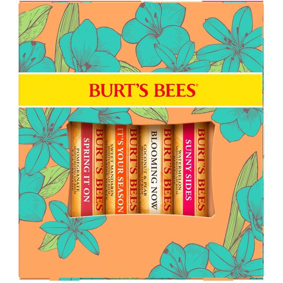 Burt's Bees Lippenbalsam-Geschenkset, 4 Lippenbalsam, Granatapfel, Kokosnuss und Birne, Süße Mandarine, Frisch gepflückt, 4 x 4,25 g