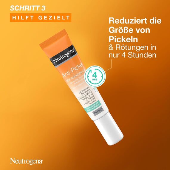 Neutrogena Anti-Pickel Skincare Set mit Tägliches Waschgel (200 ml), Tägliche Feuchtigkeitspflege (50 ml) & SOS Soforthilfe-Gel (15 ml), Gesichtspflege mit klärender Salicylsäure