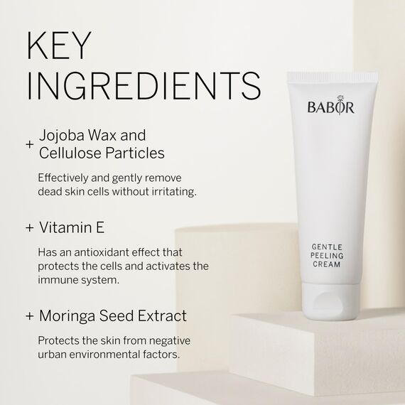 BABOR Gentle Peeling Cream für jede Haut, Mildes Gesichtspeeling, Vorbereitung für Pflege und Selbstbräuner, Cleansing, Ohne Alkohol, Vegane Formel, 1 x 50 ml