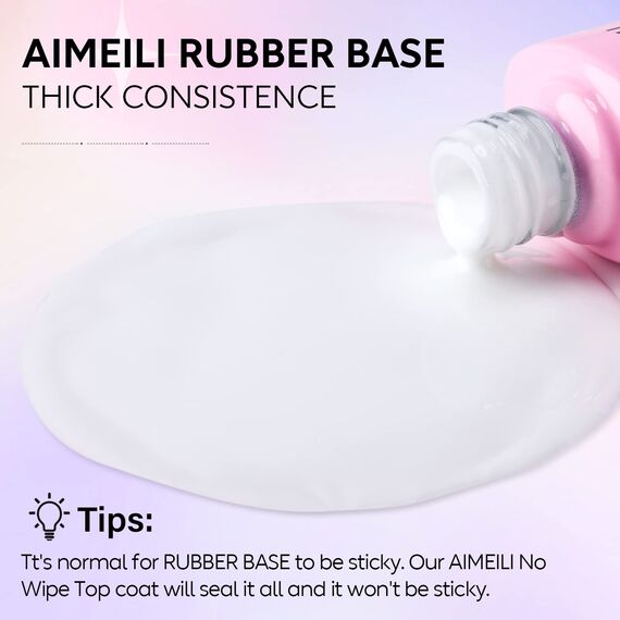 AIMEILI Rubber Base Gel Soak Off UV LED Rubber Base Coat Nägel Unterlack Gel Nagellack Maniküre 10ml (432)
