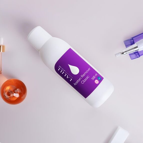 LALILL Aceton Nagellackentferner 500 ml - Entferner für Shellac, Hybrid, Gel Nägel, Acryl, Tipps und Nagelkleber - Reines Aceton Gel Nagellack UV Reiniger - Shellac Entferner
