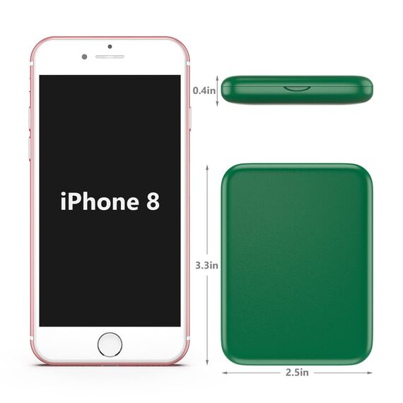 Kintion Taschenspiegel, LED Reisespiegel mit Licht Spiegel Klein, Taschenspiegel mit Vergrößerung 1x/3x, Spiegel mit Beleuchtung Klein, Klappspiegel Schminkspiegel mit Licht, Grün