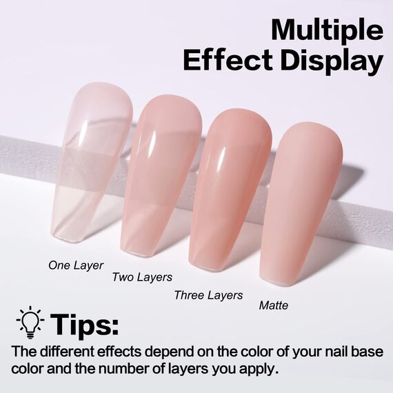 AIMEILI Rubber Base Gel Soak Off UV LED Rubber Base Coat Nägel Unterlack Gel Nagellack Maniküre 10ml (447)