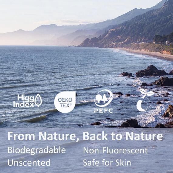 Ourmed Life Gesichtsreinigungstücher, 300 biologisch abbaubare Einweg Hautpflegetücher für empfindliche Haut, fusselfreie Abschminktücher