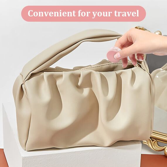 Flintronic 64 Stück Döschen, 5ml Plastik Döschen, Leerdose klarer Tiegel, Cremedose Leer Transparent Tiegel mit Spatel und Etikett，Reise Töpfchen Döschen Set für Mini-Kerzen Kosmetik, Hellrosa