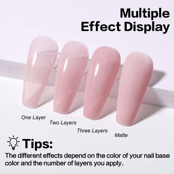 AIMEILI Rubber Base Gel Soak Off UV LED Rubber Base Coat Nägel Unterlack Gel Nagellack Maniküre 10ml (451)