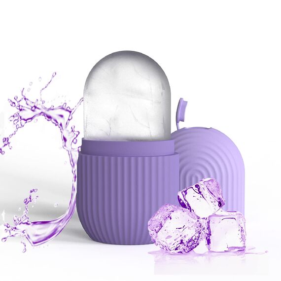 Joyeee Ice Roller, Facial Eisroller Augeneis Gesichtsbehandlung Schönheit Hautpflege Eiskompresse Schrumpft Poren, Anti-Falten, reduziert Schwellungen, verbessert die Hautelastizität, Violett